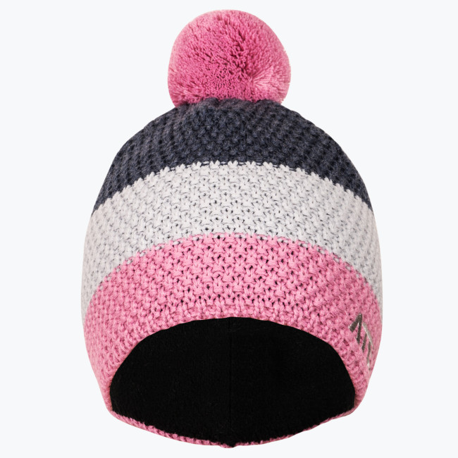 Dámská pletená čepice KNIT růžový pruh