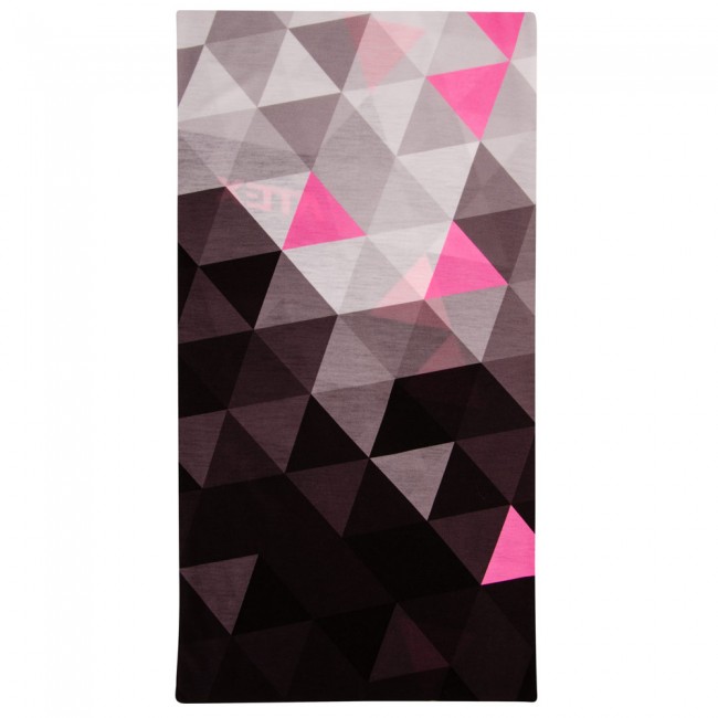 Tenký sportovní šátek GRID šedý-růžový
