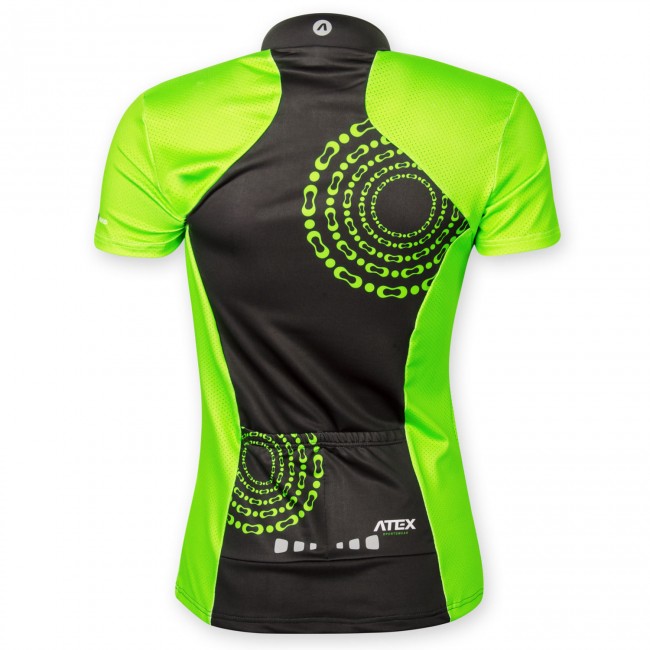 Dámský cyklistický dres RING zeleno-šedá